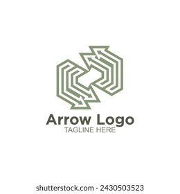 Diseño creativo de logotipo de flecha de lujo