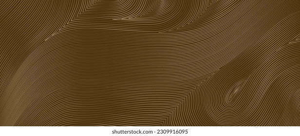 Luxury art background with golden geometric pattern in line art style. Hand drawn vector banner for decoration design, print, wallpaper, packaging, interior design, poster.