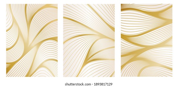 luxury art deco background graphics design for posters. flowing shapes design art deco wallpaper. golden lines abstract creative geometric art nouveau background. vector illustration