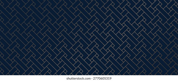 Luxury art deco background pattern vector. Abstract gold geometric line and elegant art nouveau with delicate. Illustration design for invitation, banner, vip, interior, fabric and decoration.	