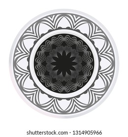 Luxury Art Deco Floral Pattern. Mandala Design. Vector Illustration. Oriental Pattern. Indian, Moroccan, Mystic, Ottoman Motifs. Anti-Stress Therapy Pattern.