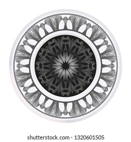 Luxury Art Deco Floral Pattern. Mandala Design. Vector Illustration. Oriental Pattern. Indian, Moroccan, Mystic, Ottoman Motifs. Anti-Stress Therapy Pattern.