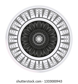 Luxury Art Deco Floral Pattern. Mandala Design. Vector Illustration. Oriental Pattern. Indian, Moroccan, Mystic, Ottoman Motifs. Anti-Stress Therapy Pattern.