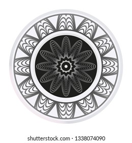 Luxury Art Deco Floral Pattern. Mandala Design. Vector Illustration. Oriental Pattern. Indian, Moroccan, Mystic, Ottoman Motifs. Anti-Stress Therapy Pattern.