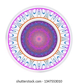 Luxury Art Deco Floral Pattern. Mandala Design. Vector Illustration. Oriental Pattern. Indian, Moroccan, Mystic, Ottoman Motifs. Anti-Stress Therapy Pattern