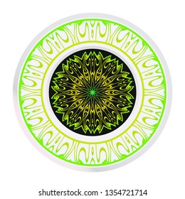 Luxury Art Deco Floral Pattern. Mandala Design. Vector Illustration. Oriental Pattern. Indian, Moroccan, Mystic, Ottoman Motifs. Anti-Stress Therapy Pattern