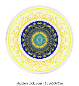 Luxury Art Deco Floral Pattern. Mandala Design. Vector Illustration. Oriental Pattern. Indian, Moroccan, Mystic, Ottoman Motifs. Anti-Stress Therapy Pattern