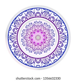 Luxury Art Deco Floral Pattern. Mandala Design. Vector Illustration. Oriental Pattern. Indian, Moroccan, Mystic, Ottoman Motifs. Anti-Stress Therapy Pattern