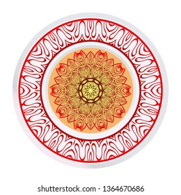 Luxury Art Deco Floral Pattern. Mandala Design. Vector Illustration. Oriental Pattern. Indian, Moroccan, Mystic, Ottoman Motifs. Anti-Stress Therapy Pattern