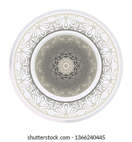 Luxury Art Deco Floral Pattern. Mandala Design. Vector Illustration. Oriental Pattern. Indian, Moroccan, Mystic, Ottoman Motifs. Anti-Stress Therapy Pattern