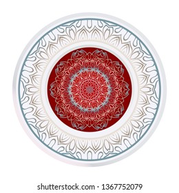 Luxury Art Deco Floral Pattern. Mandala Design. Vector Illustration. Oriental Pattern. Indian, Moroccan, Mystic, Ottoman Motifs. Anti-Stress Therapy Pattern