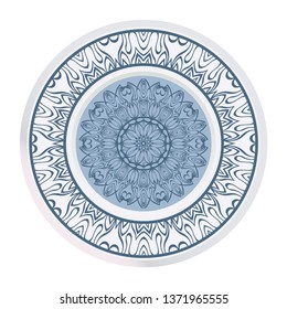 Luxury Art Deco Floral Pattern. Mandala Design. Vector Illustration. Oriental Pattern. Indian, Moroccan, Mystic, Ottoman Motifs. Anti-Stress Therapy Pattern