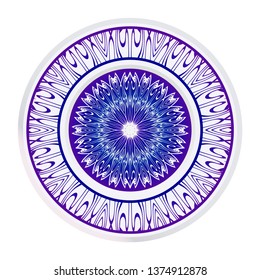 Luxury Art Deco Floral Pattern. Mandala Design. Vector Illustration. Oriental Pattern. Indian, Moroccan, Mystic, Ottoman Motifs. Anti-Stress Therapy Pattern