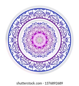 Luxury Art Deco Floral Pattern. Mandala Design. Vector Illustration. Oriental Pattern. Indian, Moroccan, Mystic, Ottoman Motifs. Anti-Stress Therapy Pattern