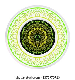 Luxury Art Deco Floral Pattern. Mandala Design. Vector Illustration. Oriental Pattern. Indian, Moroccan, Mystic, Ottoman Motifs. Anti-Stress Therapy Pattern