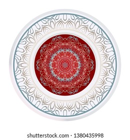 Luxury Art Deco Floral Pattern. Mandala Design. Vector Illustration. Oriental Pattern. Indian, Moroccan, Mystic, Ottoman Motifs. Anti-Stress Therapy Pattern