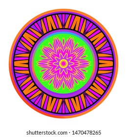 Luxury Art Deco Floral Pattern. Mandala Design. Vector Illustration. Oriental Pattern. Indian, Moroccan, Mystic, Ottoman Motifs. Anti-Stress Therapy Pattern