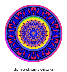 Luxury Art Deco Floral Pattern. Mandala Design. Vector Illustration. Oriental Pattern. Indian, Moroccan, Mystic, Ottoman Motifs. Anti-Stress Therapy Pattern