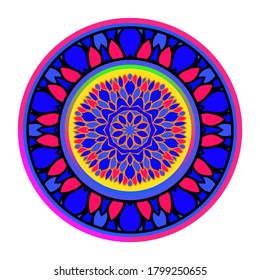 Patrón floral Art Decó De Lujo. Diseño de Mandala. Ilustración vectorial. Patrón oriental. Motivos Indios, Marroquíes, Místicos, Otomanos. Patrón de tratamiento antiestrés