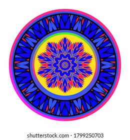 Luxury Art Deco Floral Pattern. Mandala Design. Vector Illustration. Oriental Pattern. Indian, Moroccan, Mystic, Ottoman Motifs. Anti-Stress Therapy Pattern