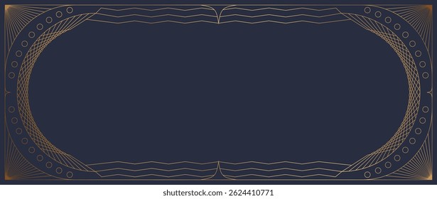 Luxury Art Deco gold frame background vector featuring abstract geometric frames and Art Deco patterns. Ideal for wedding invitations, covers, VIP cards, galas, prints, posters, and wallpapers.