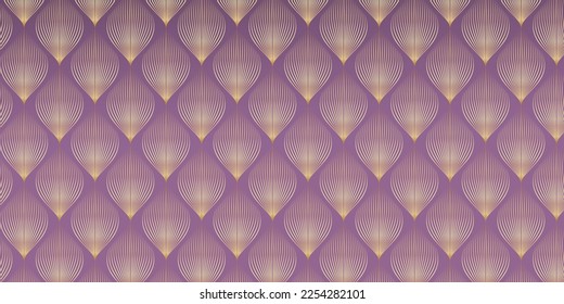 Luxury art deco pattern background vector. Abstract elegant art nouveau with delicate golden geometric line vintage decorative minimalist texture style. Design for wallpaper, banner, card, packaging.