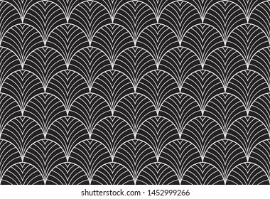 Luxury art deco seamless pattern. Abstract vector background. Geometric damask texture.