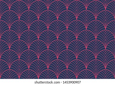 Luxury art deco seamless pattern. Abstract vector background. Geometric damask texture.