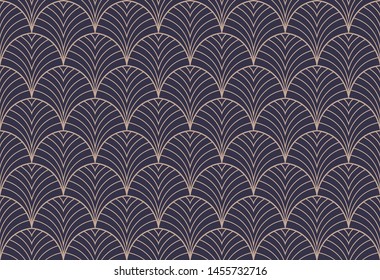 Luxury art deco seamless pattern. Abstract vector background. Geometric damask texture.
