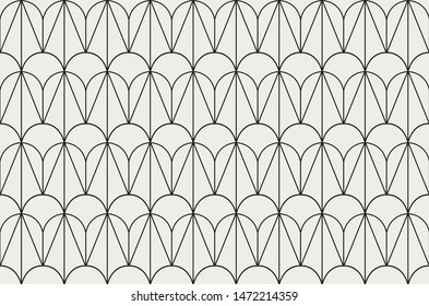 Luxury art deco seamless pattern. Abstract vector background. Geometric damask texture.