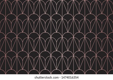 Luxury art deco seamless pattern. Abstract vector background. Geometric damask texture.