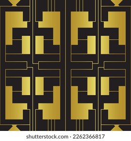 Lujoso patrón Art Deco Seamless en color minimalista de alta calidad y editable. ¡Bien por el tejido, los textiles, el fondo, la decoración de las paredes, el interior y muchos más!
