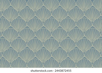 Vector de fondo de patrón sin fisuras art deco de lujo. Art Nouveau abstracto elegante con línea geométrica dorada estilo de textura minimalista decorativa vintage. Diseño para papel pintado, banner, tarjeta, patrón