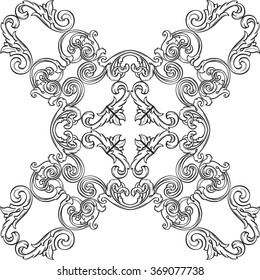 Luxury art rosette is on white