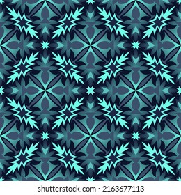 Luxury art seamless pattern in neon colors. Overlapping art forms, stripes, polygons, segments are grouped and arranged in a certain order. Vector. 