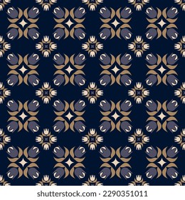 Luxury art seamless pattern. Overlapping art forms, stripes, polygons, segments are grouped and arranged in a certain order. Vector. 