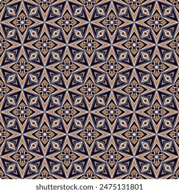 Luxury art seamless pattern. Overlapping art forms, stripes, polygons, segments are grouped and arranged in a certain order. Vector.