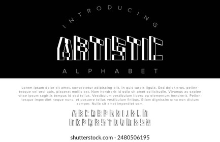 Luxury Artistic alphabet letters font for logo