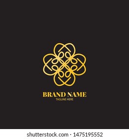 Luxury Artistic Gold Logo Vector Template Element
