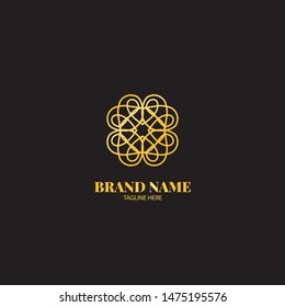 Luxury Artistic Gold Logo Vector Template Element