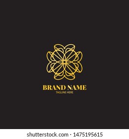 Luxury Artistic Gold Logo Vector Template Element