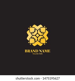 Luxury Artistic Gold Logo Vector Template Element