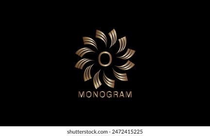 Luxury artistic monogram design template with initial letter O. Elegant, refined logo in vector illustration