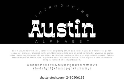 Luxus Austin Alphabet Buchstaben Schriftart für Logo