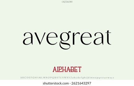 Luxury Avegreat Regular alphabet letters font for logo