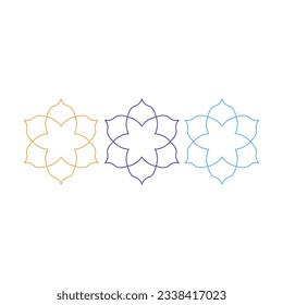 Luxury Ayurvedic Hotel Resort Sign Symbol Logo isolated on White Vector