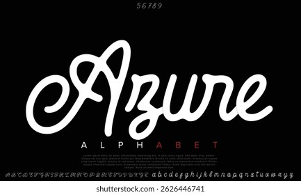 Luxury Azure Garden alphabet letters font for logo