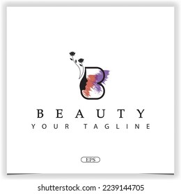 luxury b beauty logo premium elegant template vector eps 10