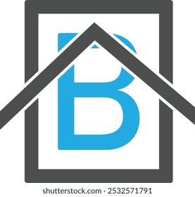 Luxury B house logo design. Real Estate logo design. B logo design. Corporate Business icon vectors. Stay house icon vectors. Letter B logo design royalty free download