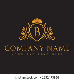 Luxury B Letter Vector Logo Design.this is high resolution,creative and unique company logo.you can use this logo for your company and website.this is print ready logo.